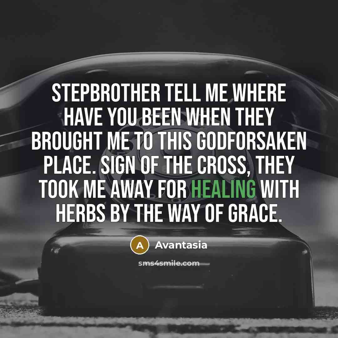 “Stepbrother tell me where have you been when they brought…” quote by Avantasia