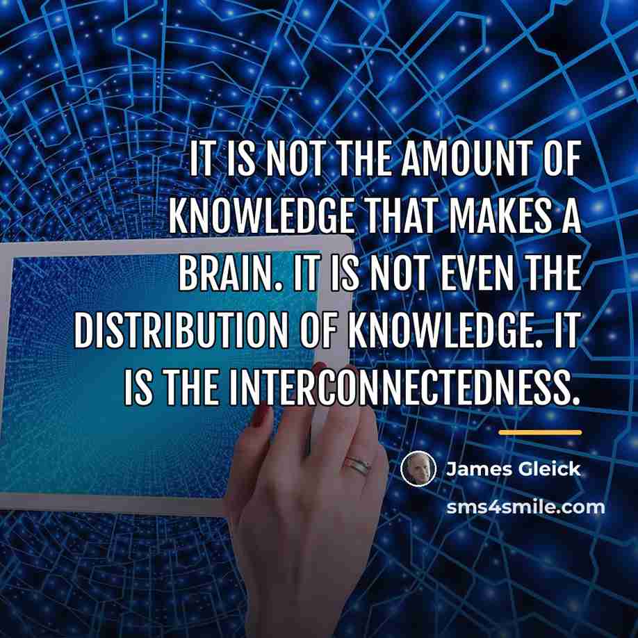 “It is not the amount of knowledge that makes a…” quote by James Gleick