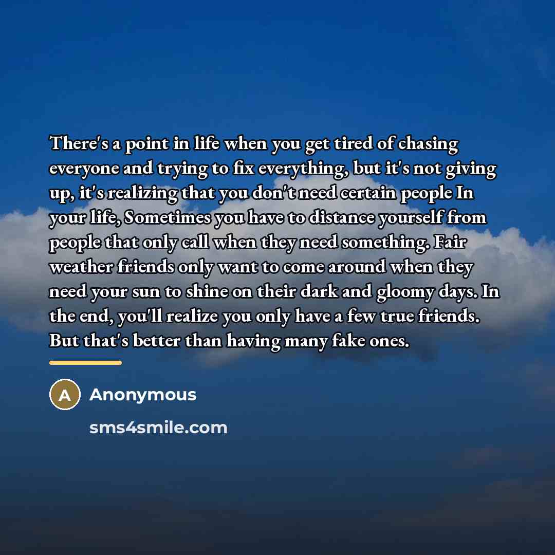 “There's a point in life when you get tired of…” quote by Anonymous