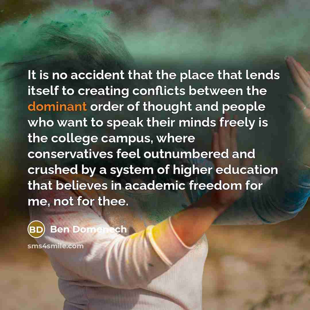 “It is no accident that the place that lends itself…” quote by Ben Domenech