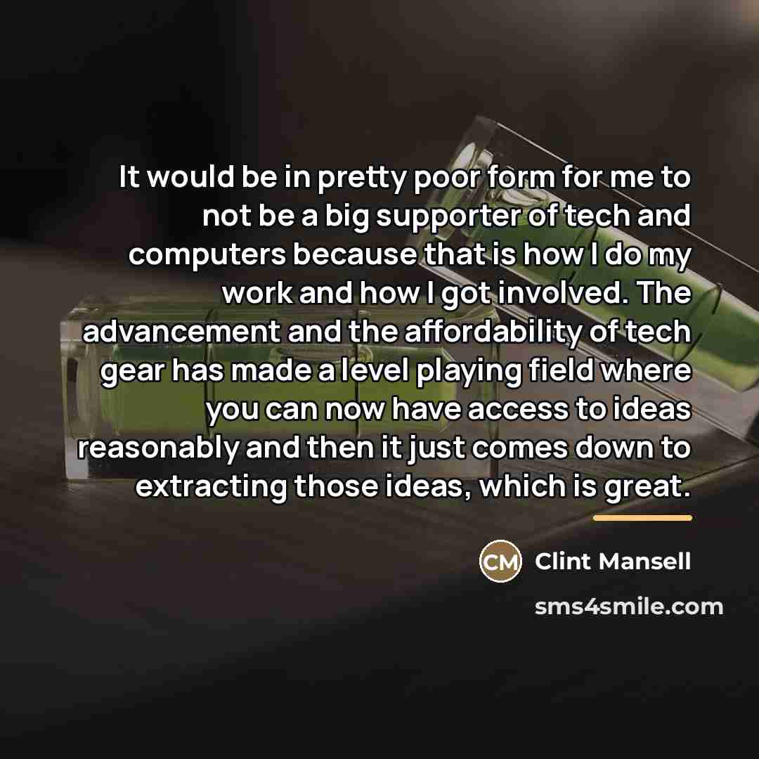 “It would be in pretty poor form for me to…” quote by Clint Mansell