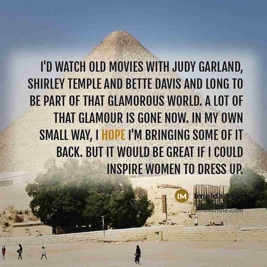 “I'd watch old movies with Judy Garland, Shirley Temple and…” quote by Imelda May