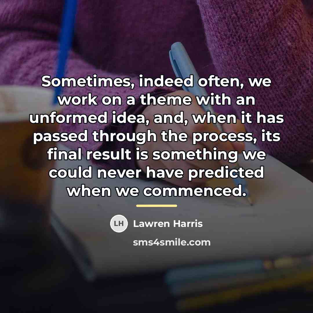 “Sometimes, indeed often, we work on a theme with an…” quote by Lawren Harris