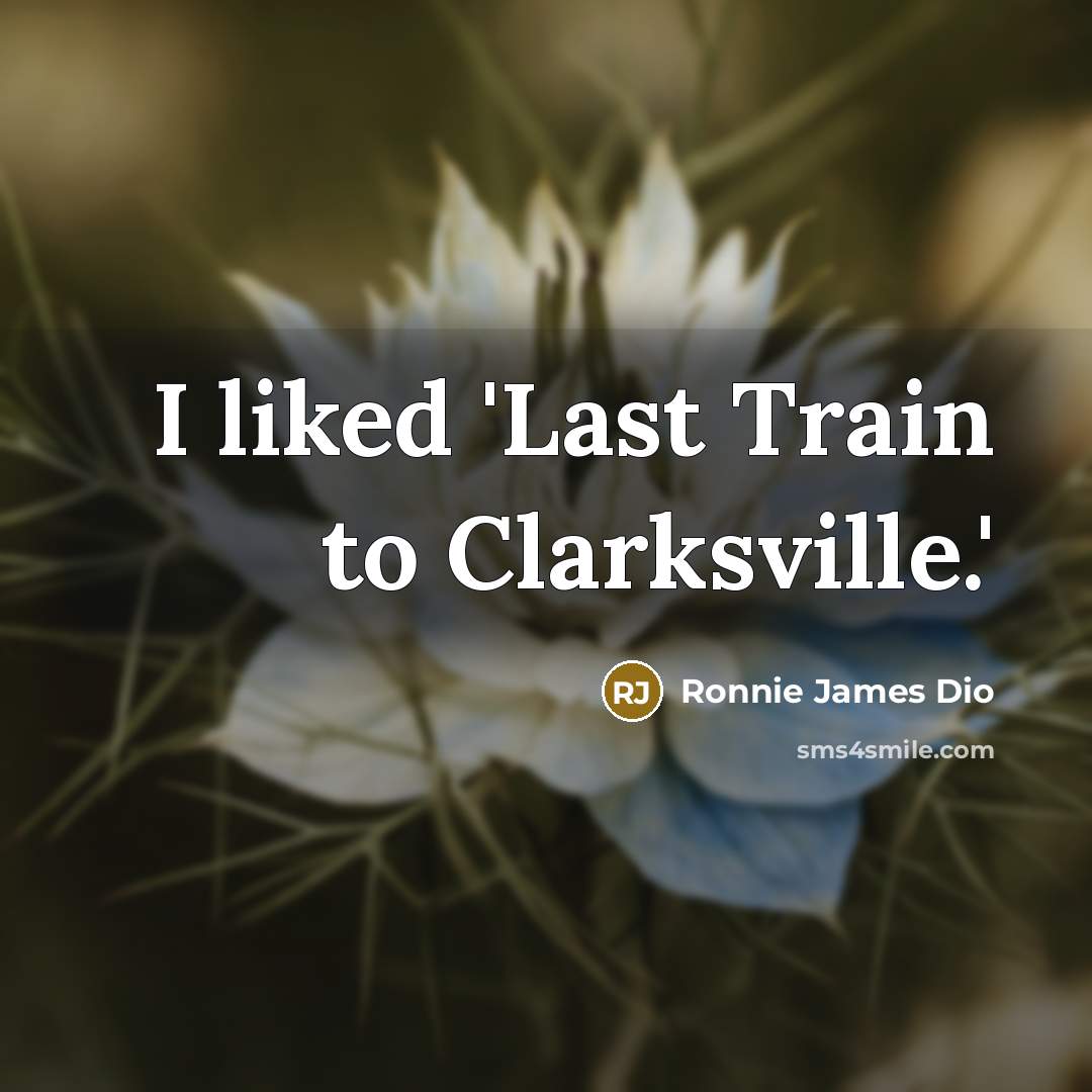 “I liked 'Last Train to Clarksville.'…” quote by Ronnie James Dio