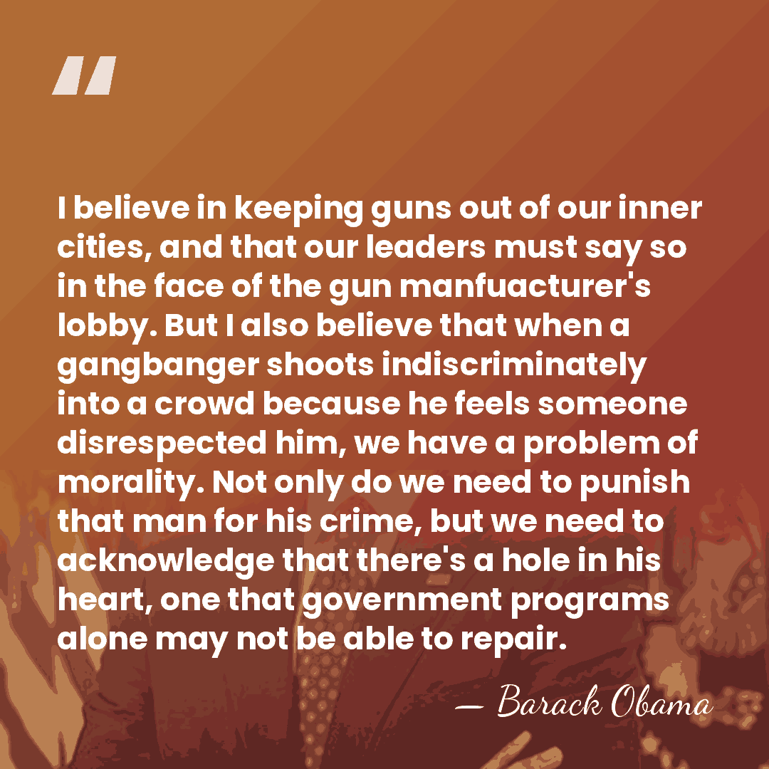 I believe in keeping guns out of our inner cities, and that&hellip; - Barack Obama