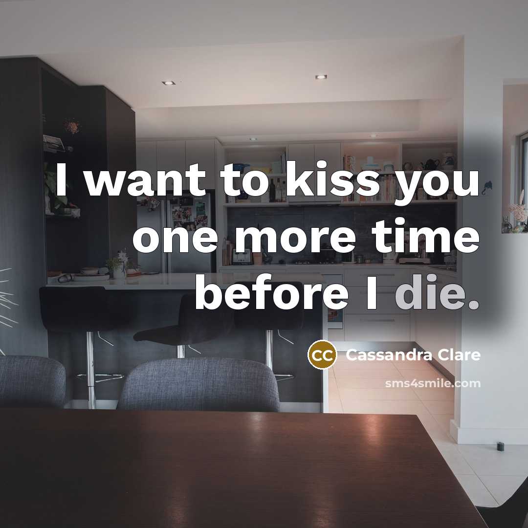 “I want to kiss you one more time before I…” quote by Cassandra Clare