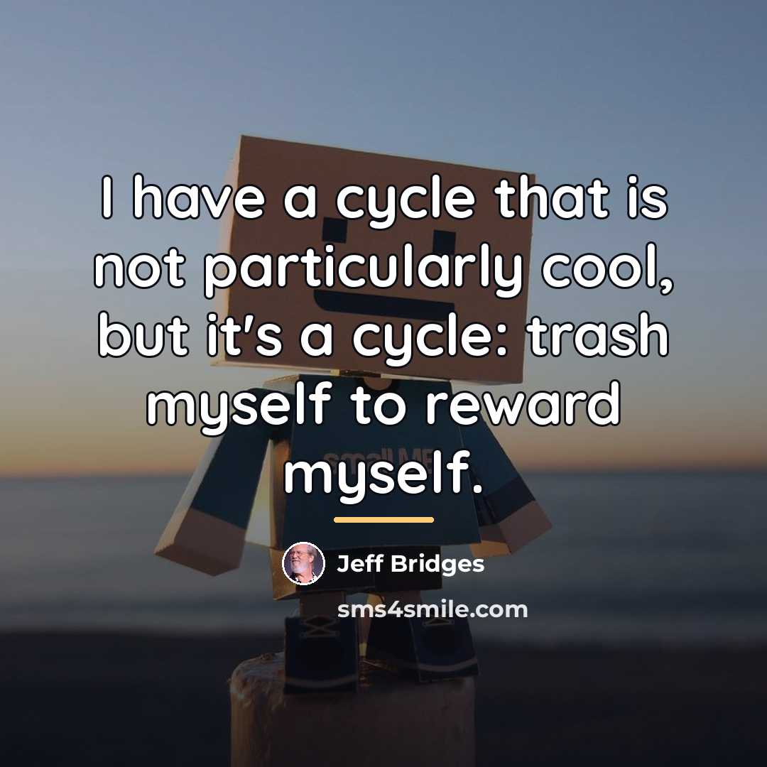 “I have a cycle that is not particularly cool, but…” quote by Jeff Bridges