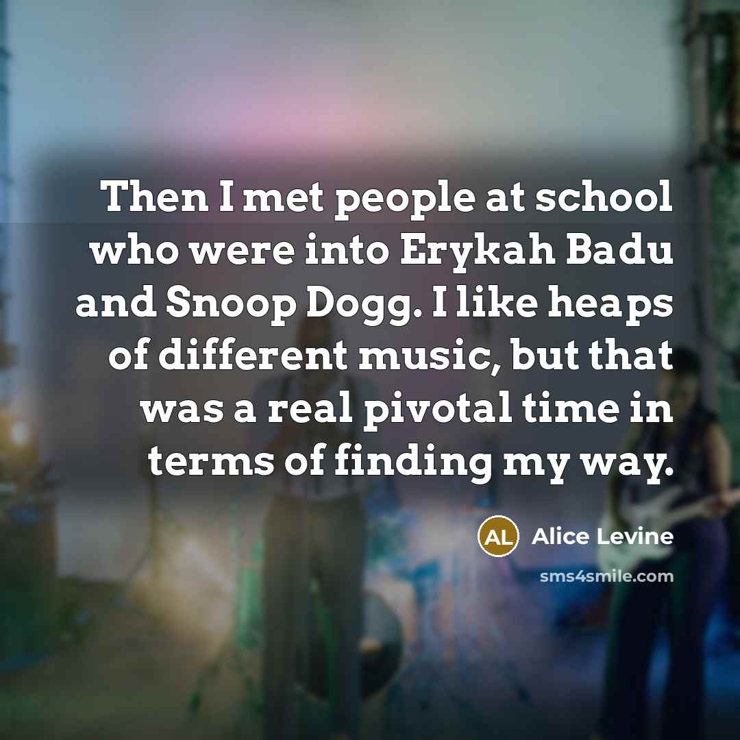 “Then I met people at school who were into Erykah…” quote by Alice Levine