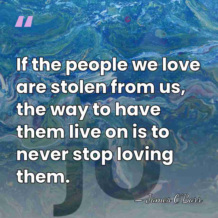 If the people we love are stolen from us, the way to&hellip; - James O'Barr