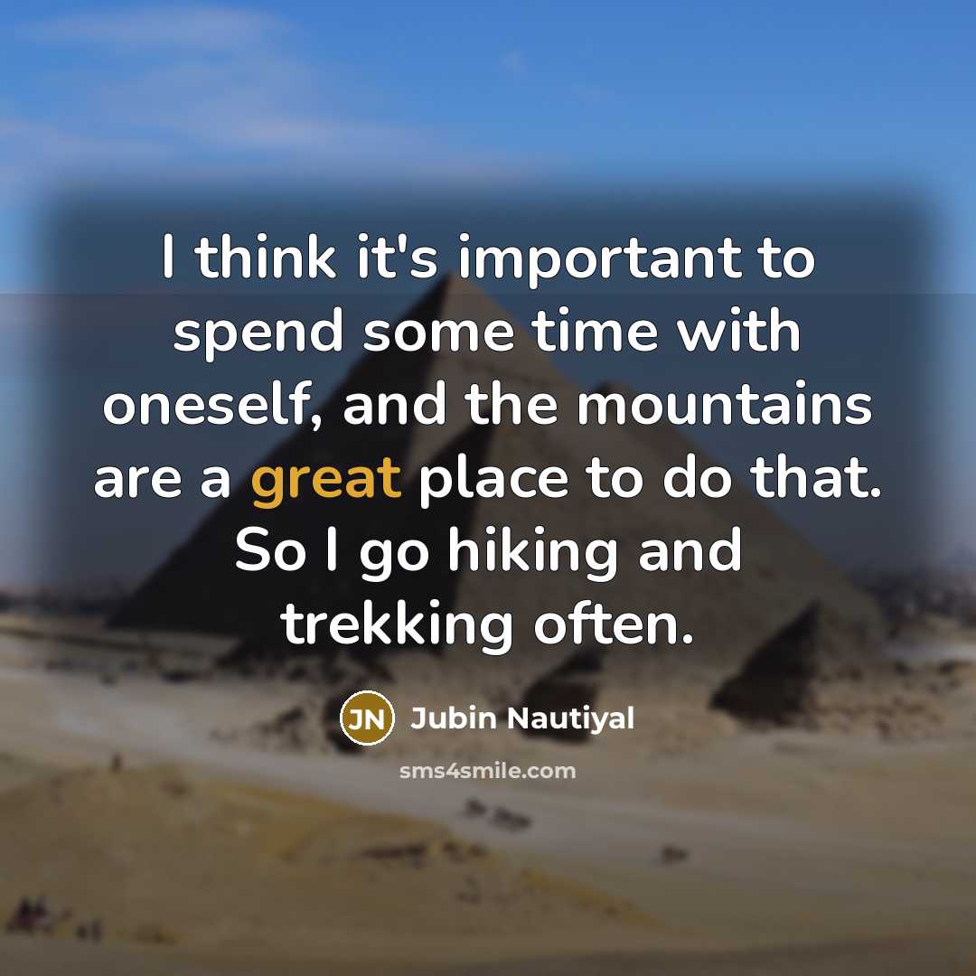 “I think it's important to spend some time with oneself,…” quote by Jubin Nautiyal