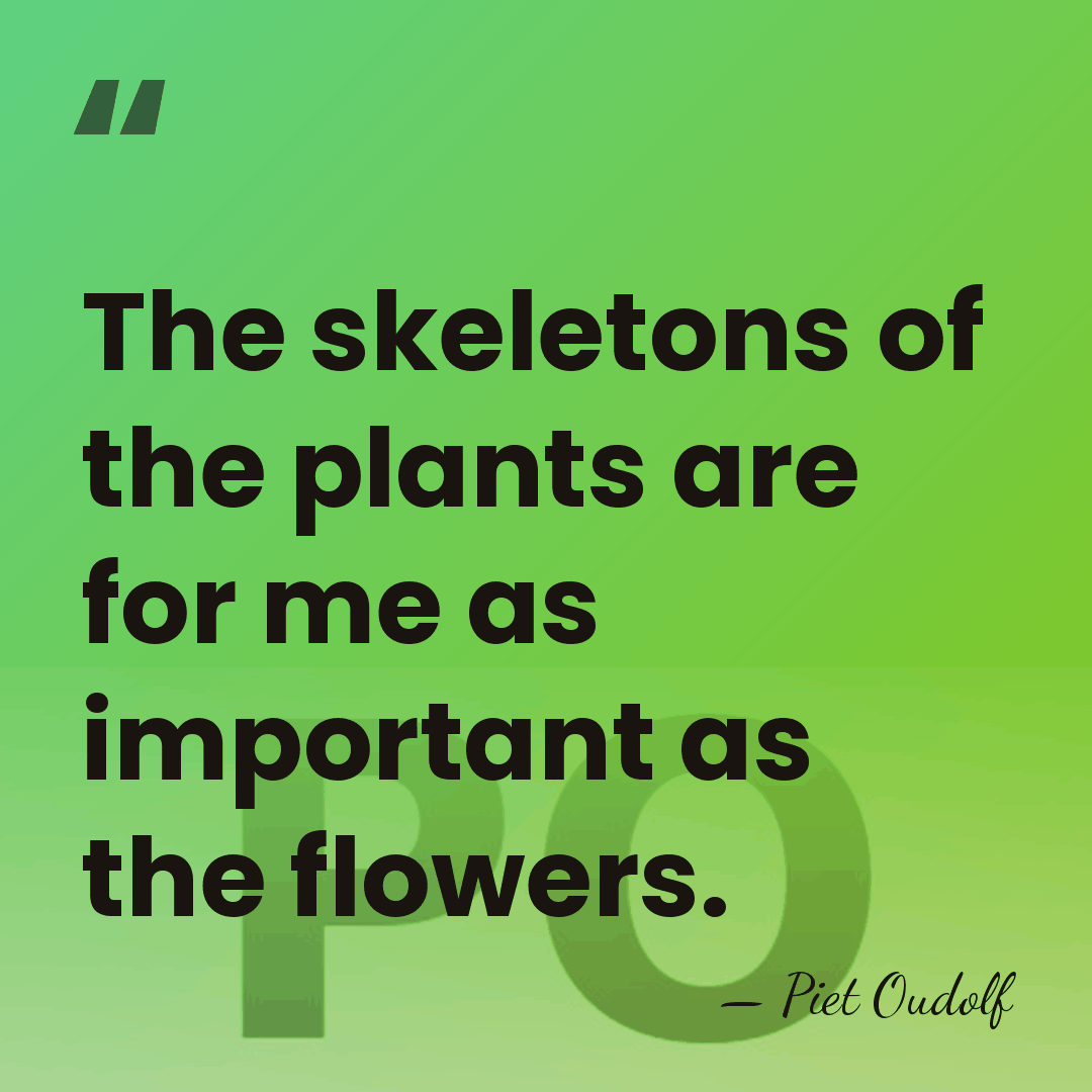 The skeletons of the plants are for me as important as the&hellip; - Piet Oudolf