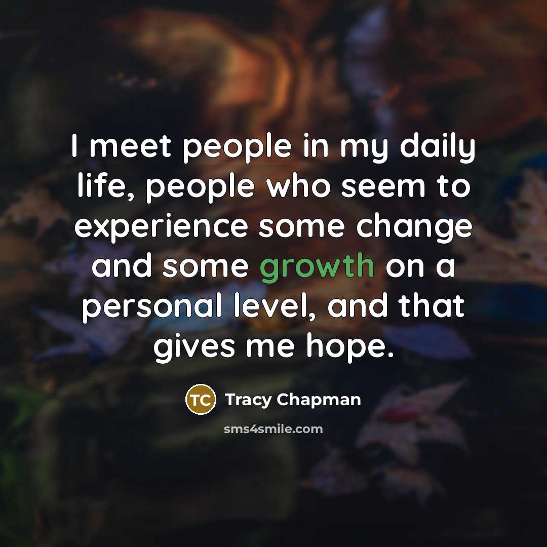 “I meet people in my daily life, people who seem…” quote by Tracy Chapman