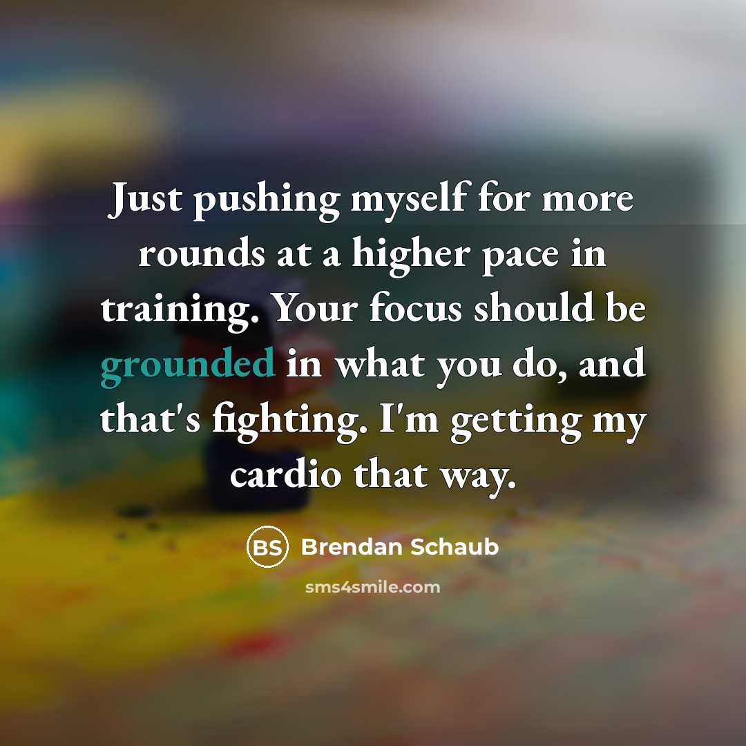 “Just pushing myself for more rounds at a higher pace…” quote by Brendan Schaub