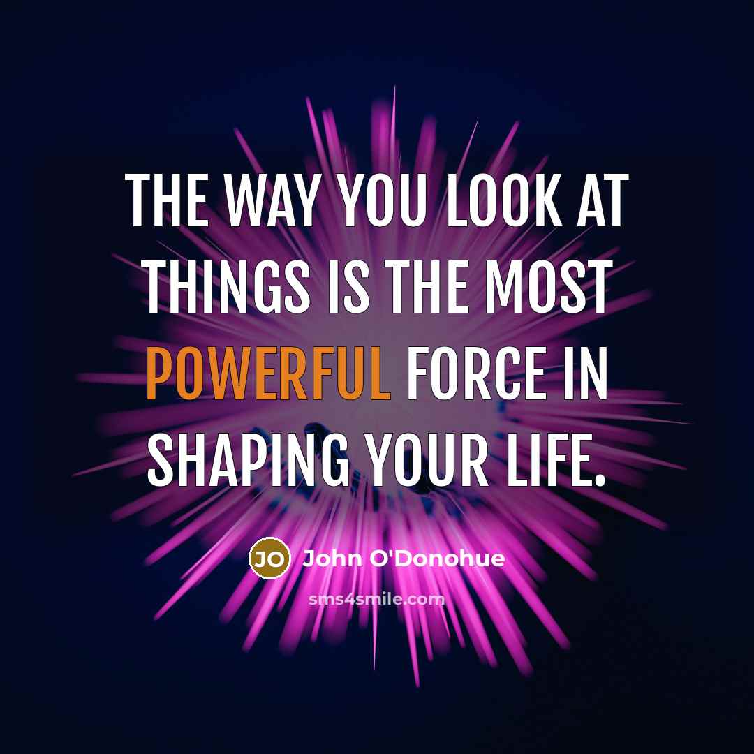 “The way you look at things is the most powerful…” quote by John O'Donohue