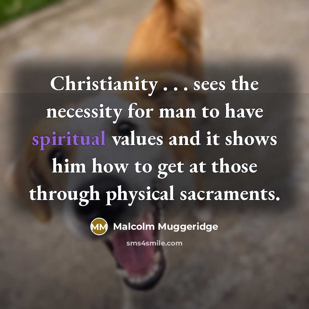 “Christianity . . . sees the necessity for man to…” quote by Malcolm Muggeridge