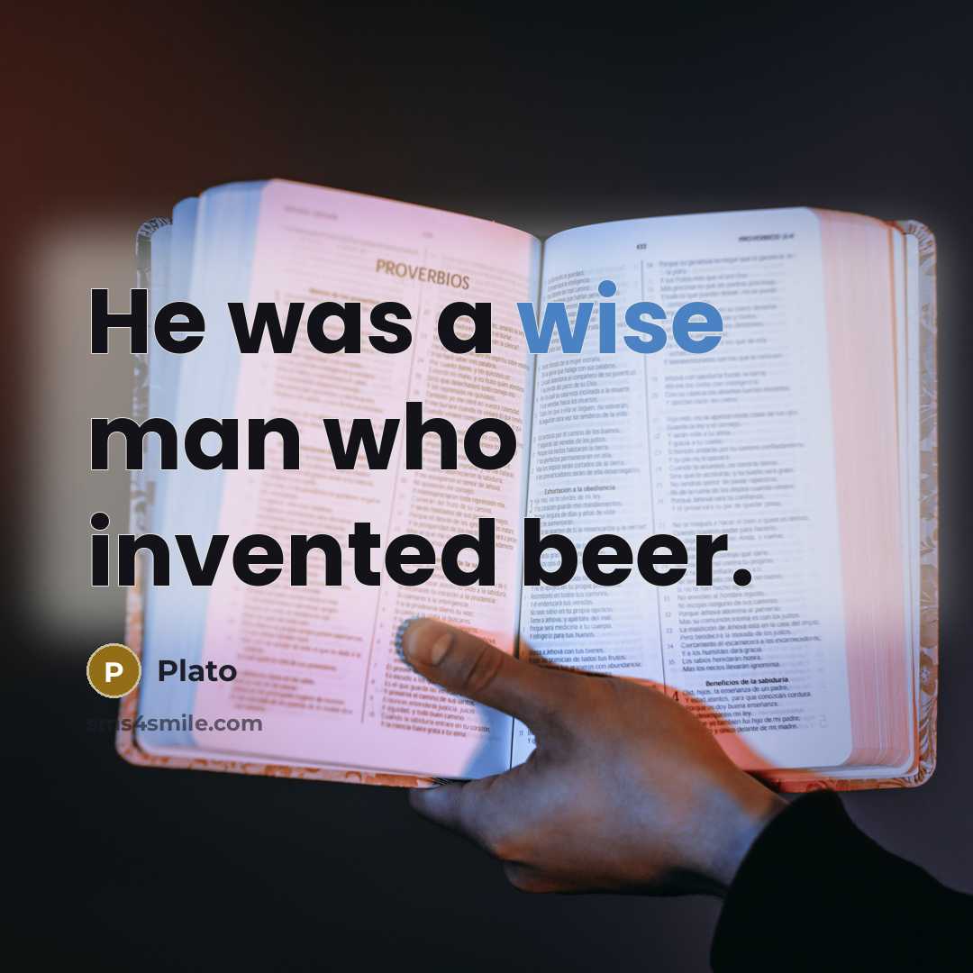 “He was a wise man who invented beer.…” quote by Plato