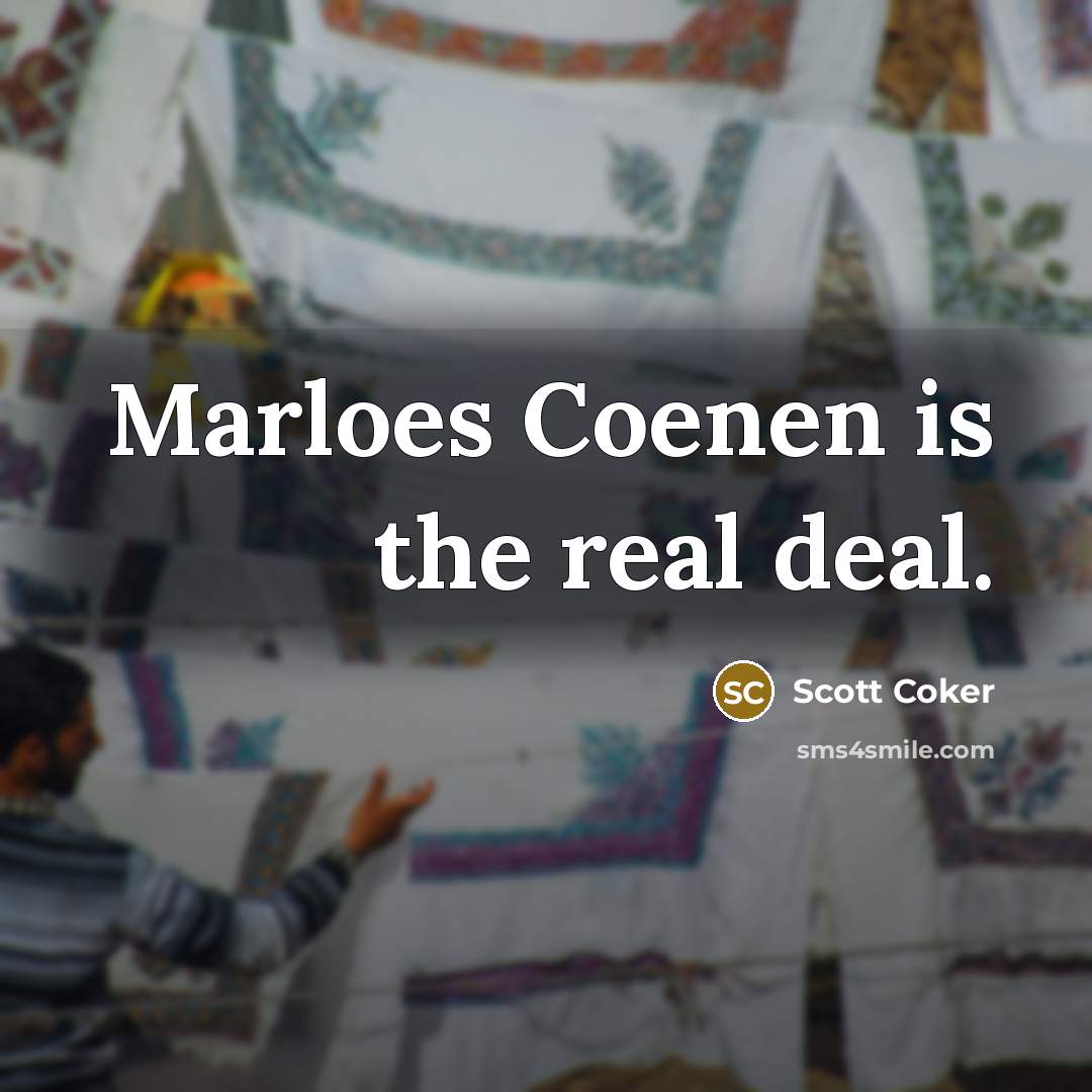 “Marloes Coenen is the real deal.…” quote by Scott Coker