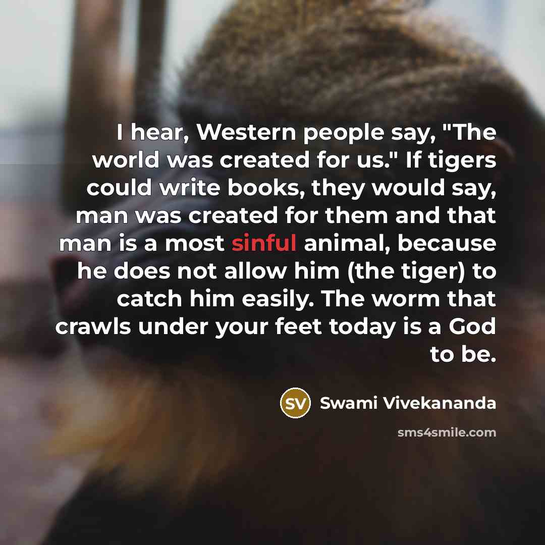 “I hear, Western people say, "The world was created for…” quote by Swami Vivekananda