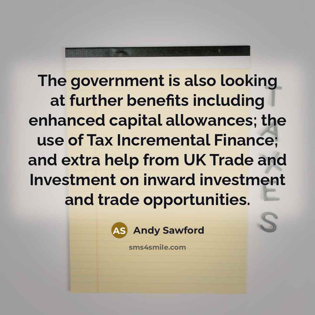 “The government is also looking at further benefits including enhanced…” quote by Andy Sawford
