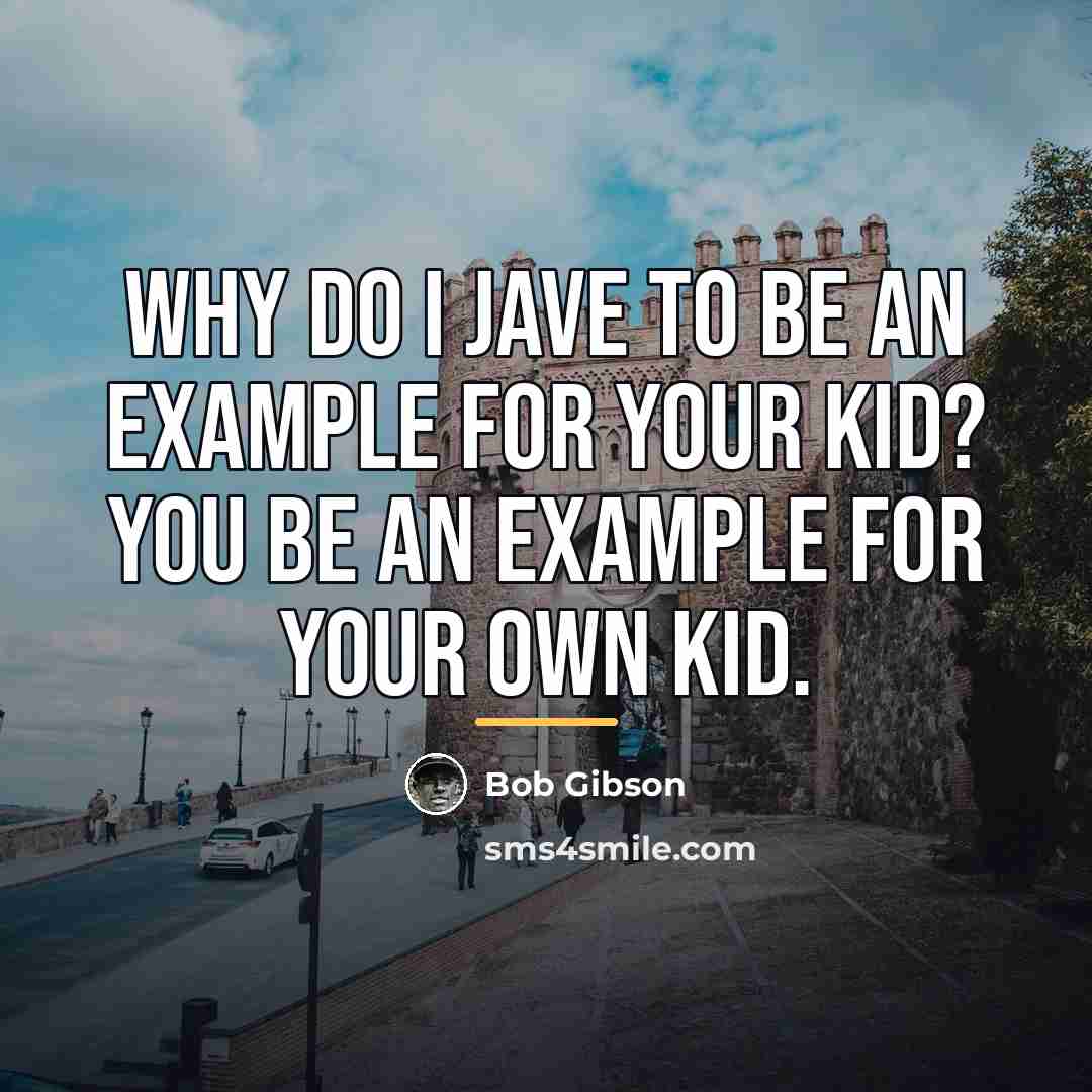 “Why do I jave to be an example for your…” quote by Bob Gibson