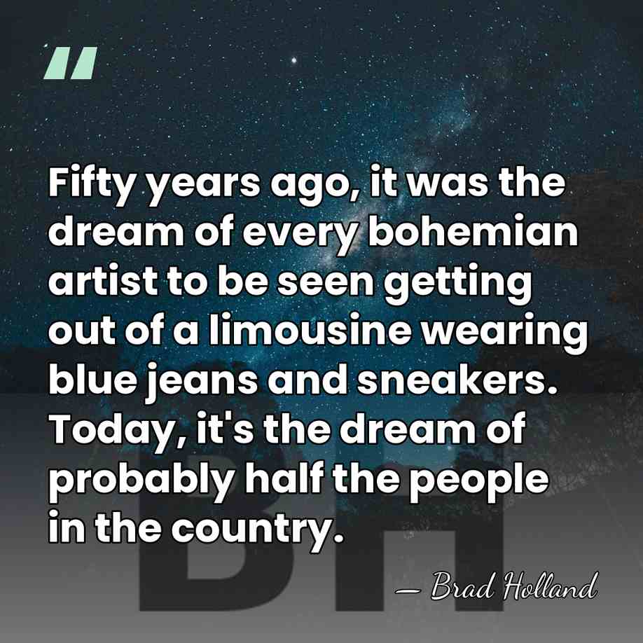 Fifty years ago, it was the dream of every bohemian artist to&hellip; - Brad Holland