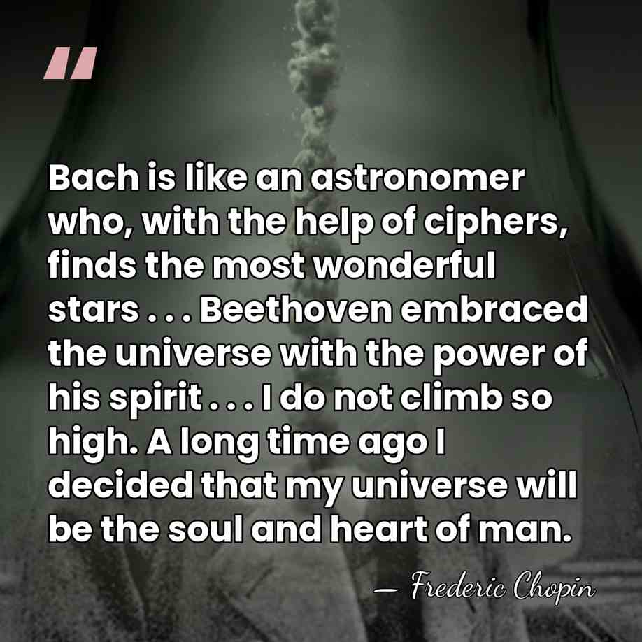 Bach is like an astronomer who, with the help of ciphers, finds&hellip; - Frederic Chopin