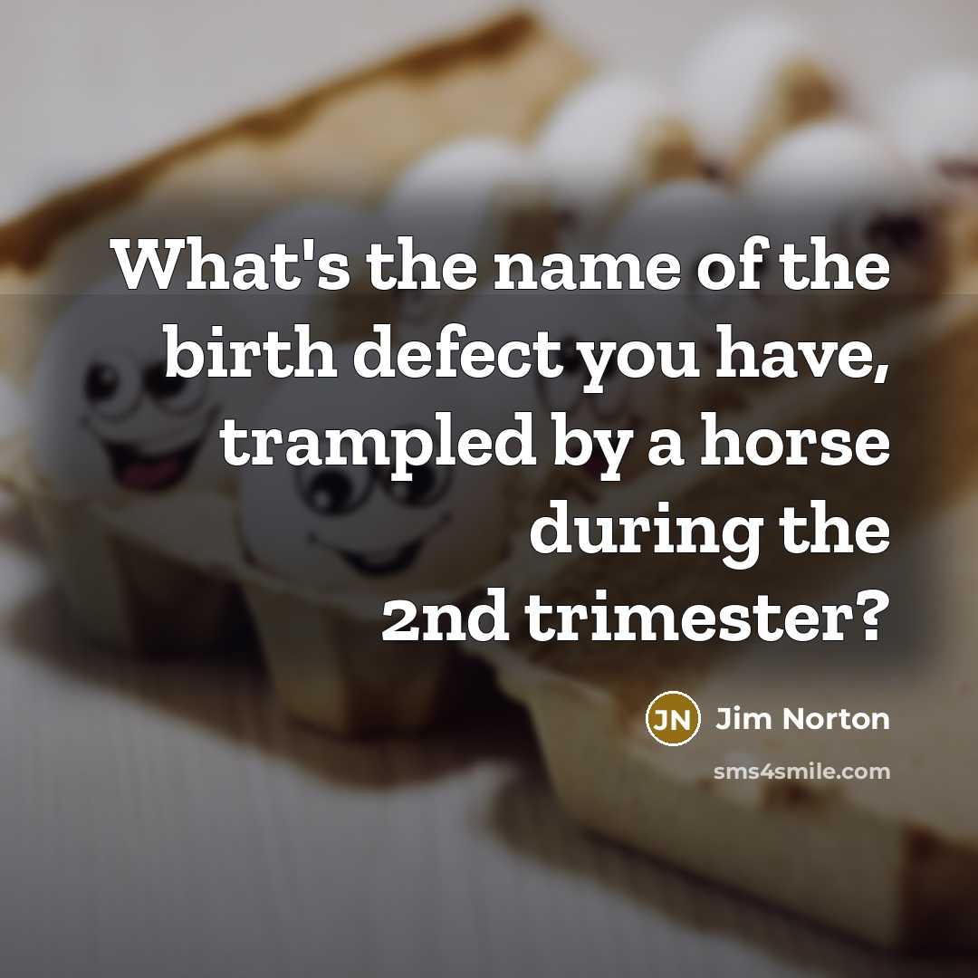 “What's the name of the birth defect you have, trampled…” quote by Jim Norton