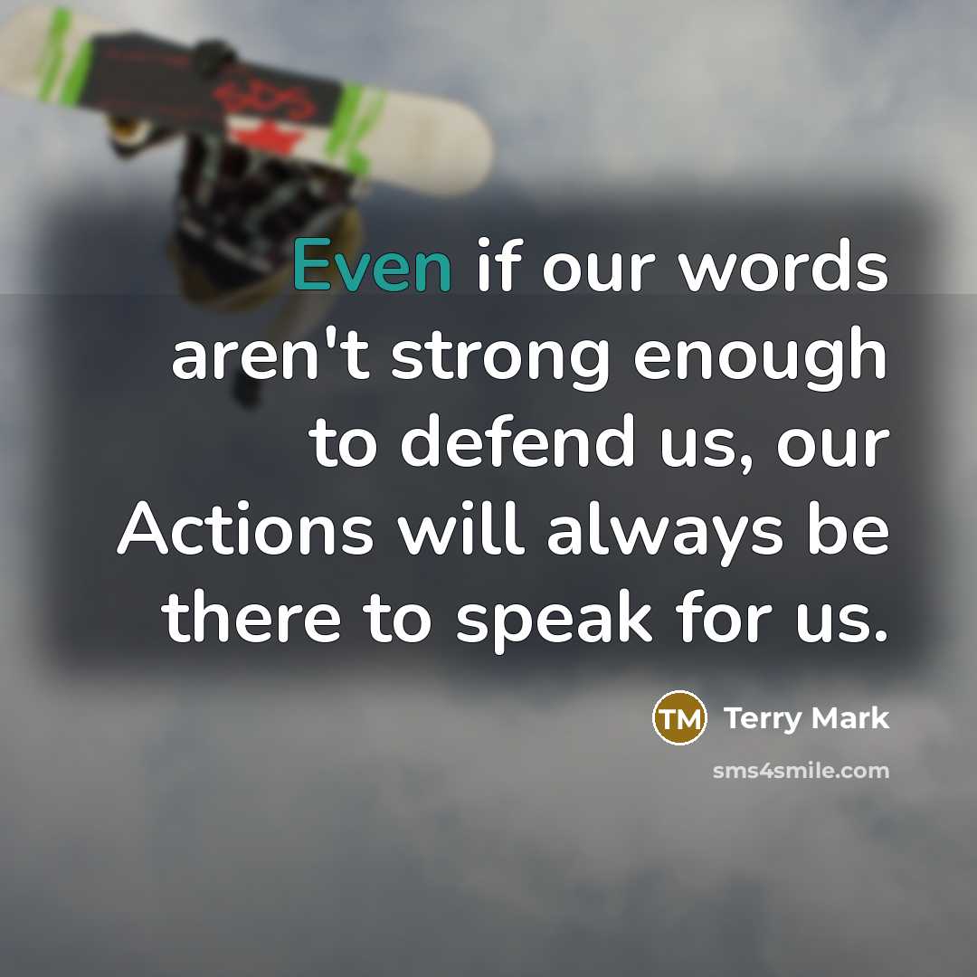 “Even if our words aren't strong enough to defend us,…” quote by Terry Mark