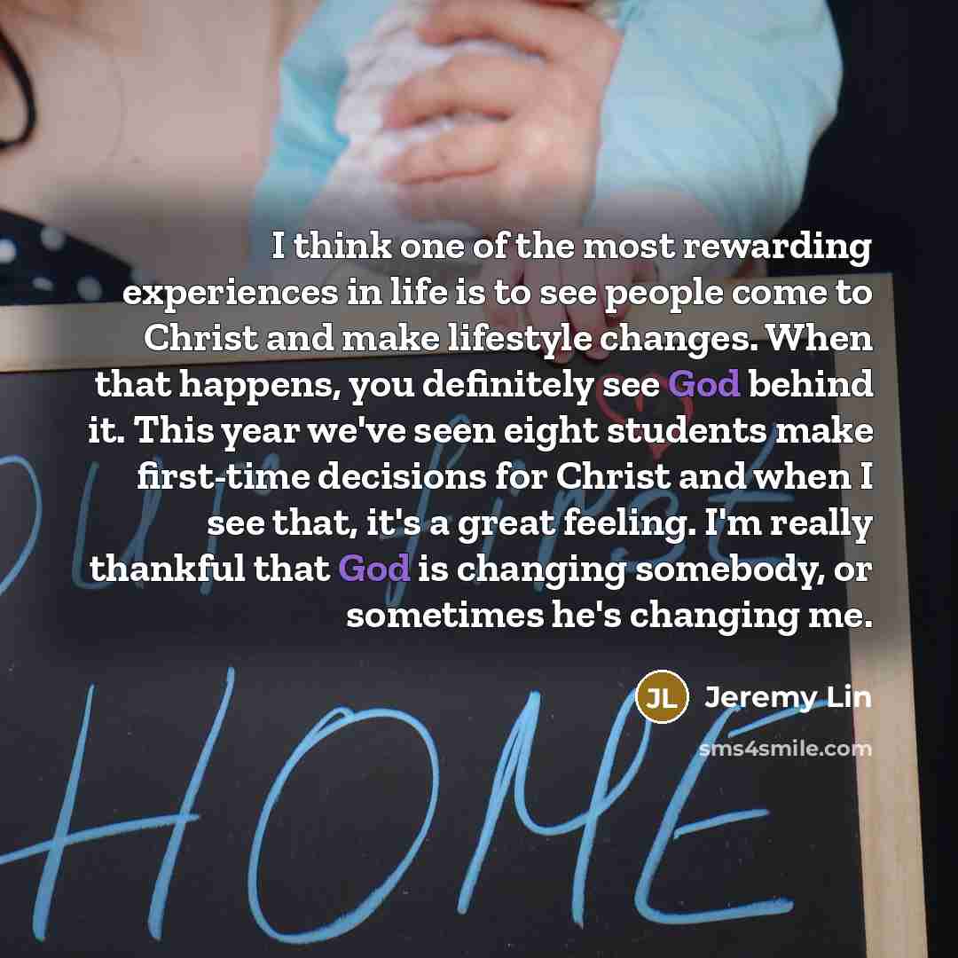“I think one of the most rewarding experiences in life…” quote by Jeremy Lin