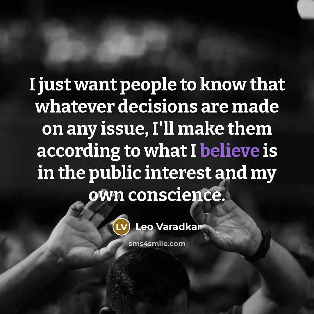“I just want people to know that whatever decisions are…” quote by Leo Varadkar