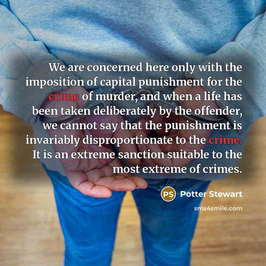 “We are concerned here only with the imposition of capital…” quote by Potter Stewart