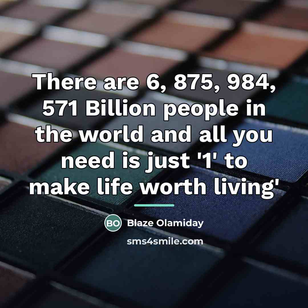 “There are 6, 875, 984, 571 Billion people in the…” quote by Blaze Olamiday