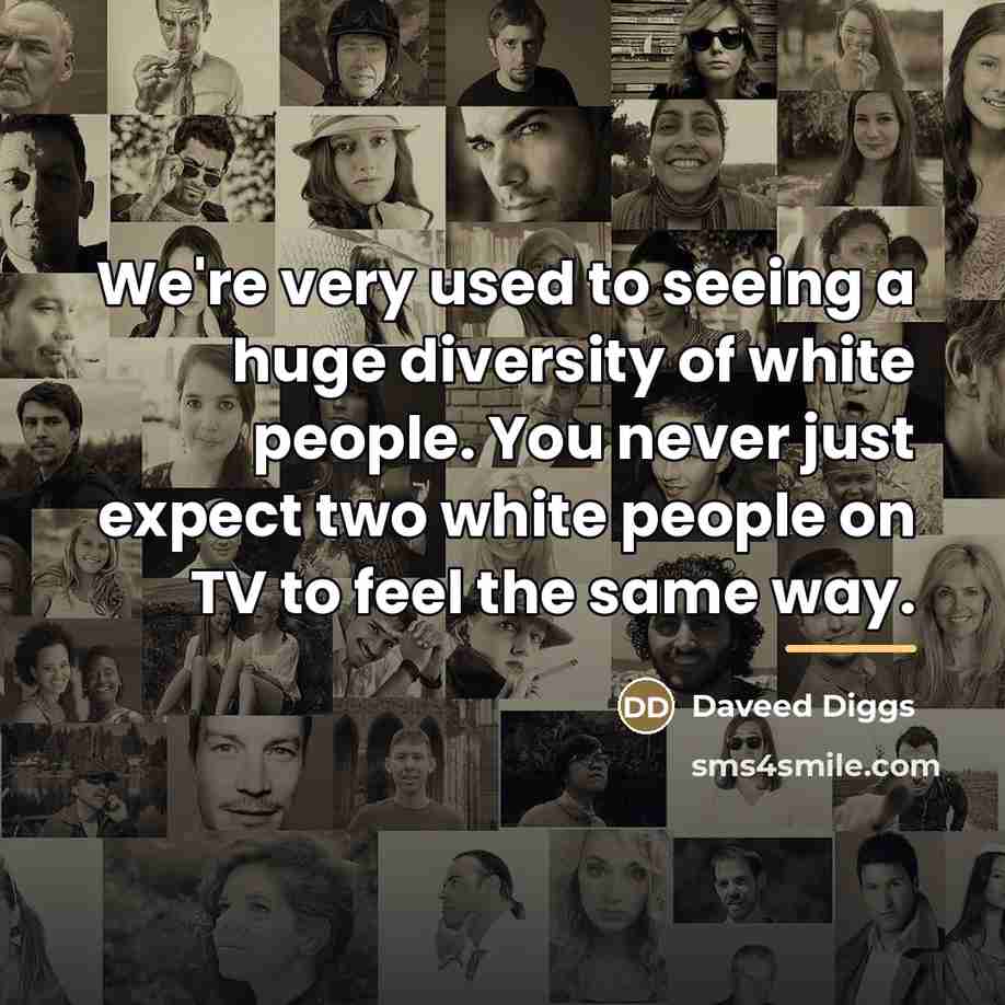 “We're very used to seeing a huge diversity of white…” quote by Daveed Diggs