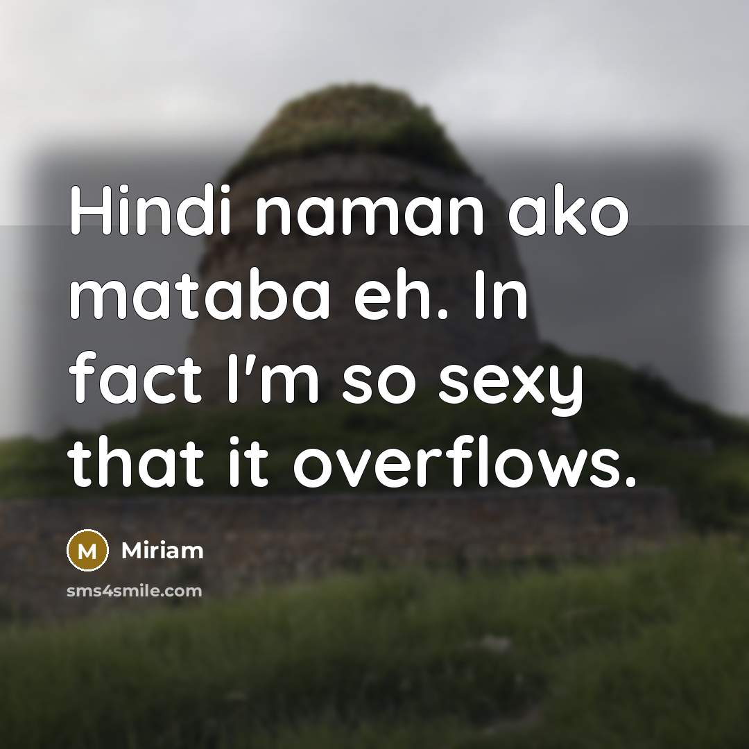 “Hindi naman ako mataba eh. In fact I'm so sexy…” quote by Miriam