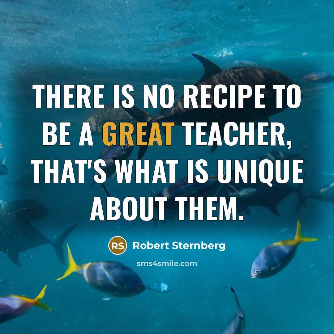 “There is no recipe to be a great teacher, that's…” quote by Robert Sternberg