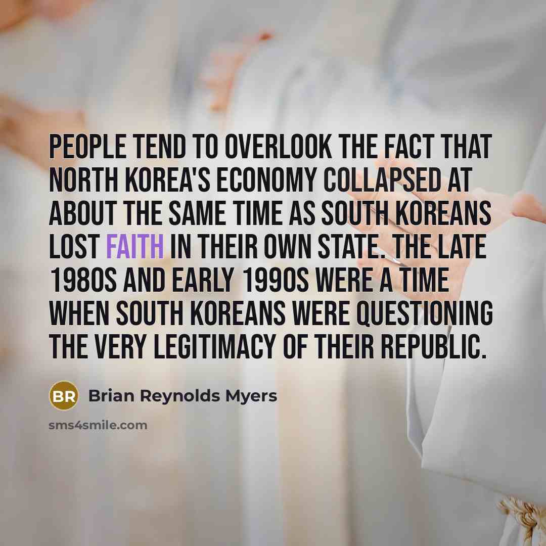“People tend to overlook the fact that North Korea's economy…” quote by Brian Reynolds Myers