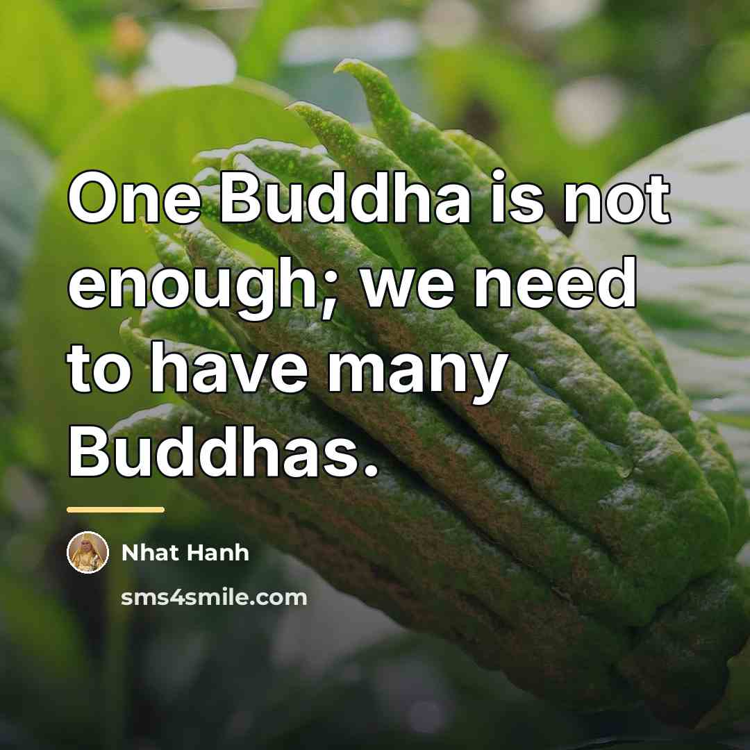 “One Buddha is not enough; we need to have many…” quote by Nhat Hanh