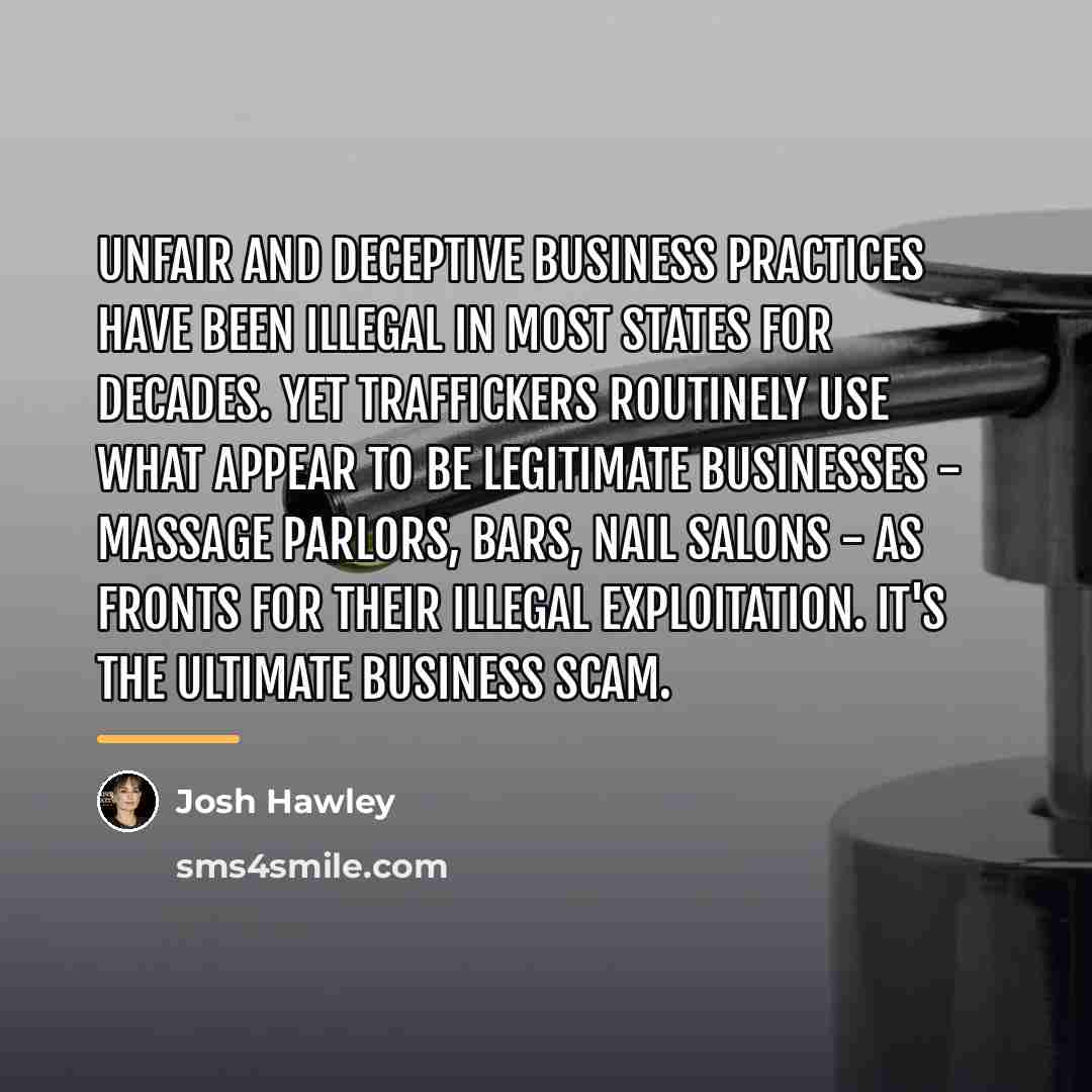 “Unfair and deceptive business practices have been illegal in most…” quote by Josh Hawley