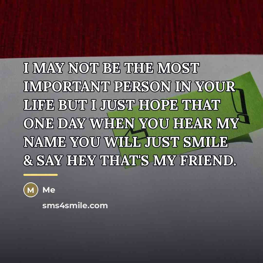 “I MAY NOT BE THE MOST IMPORTANT PERSON IN YOUR…” quote by Me