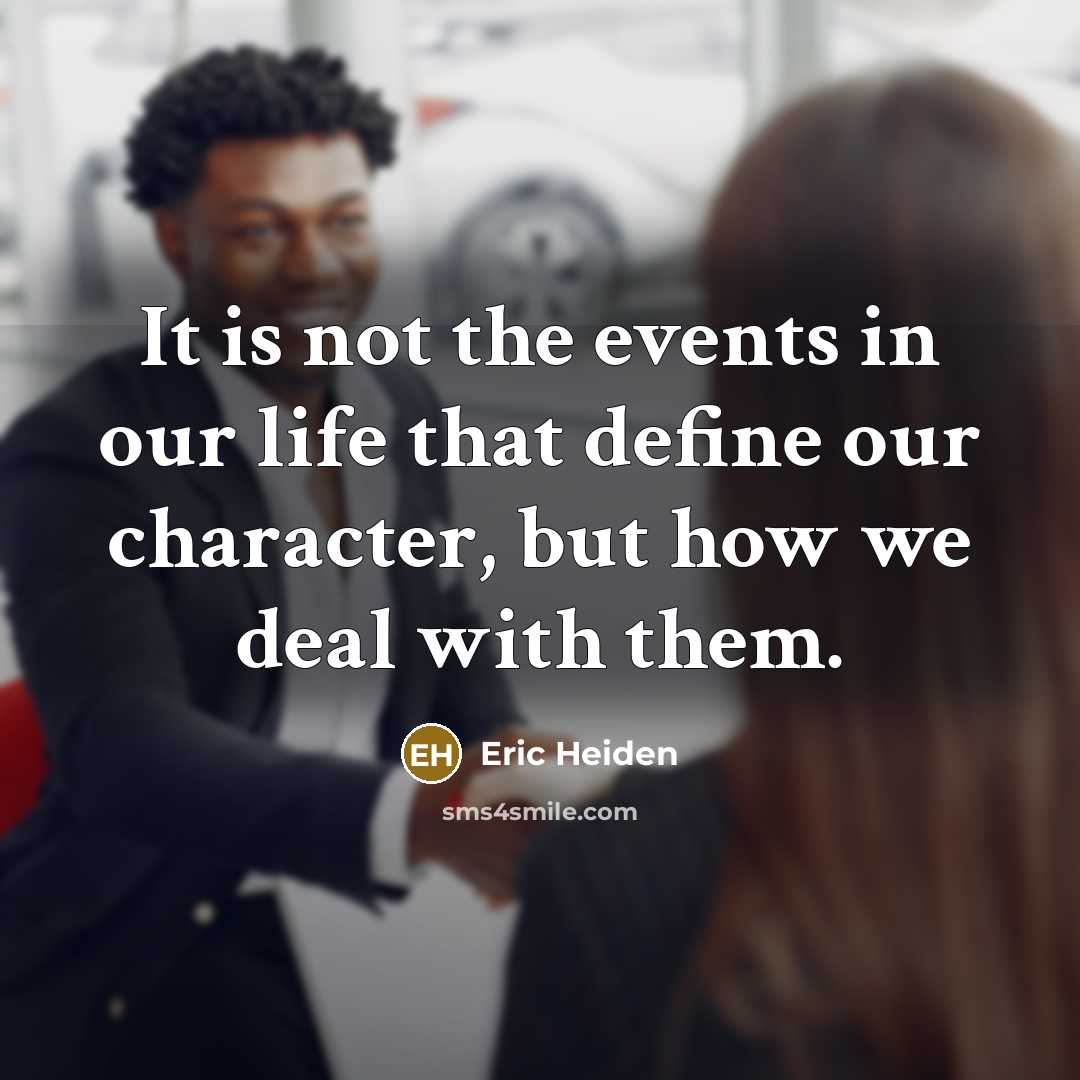 “It is not the events in our life that define…” quote by Eric Heiden