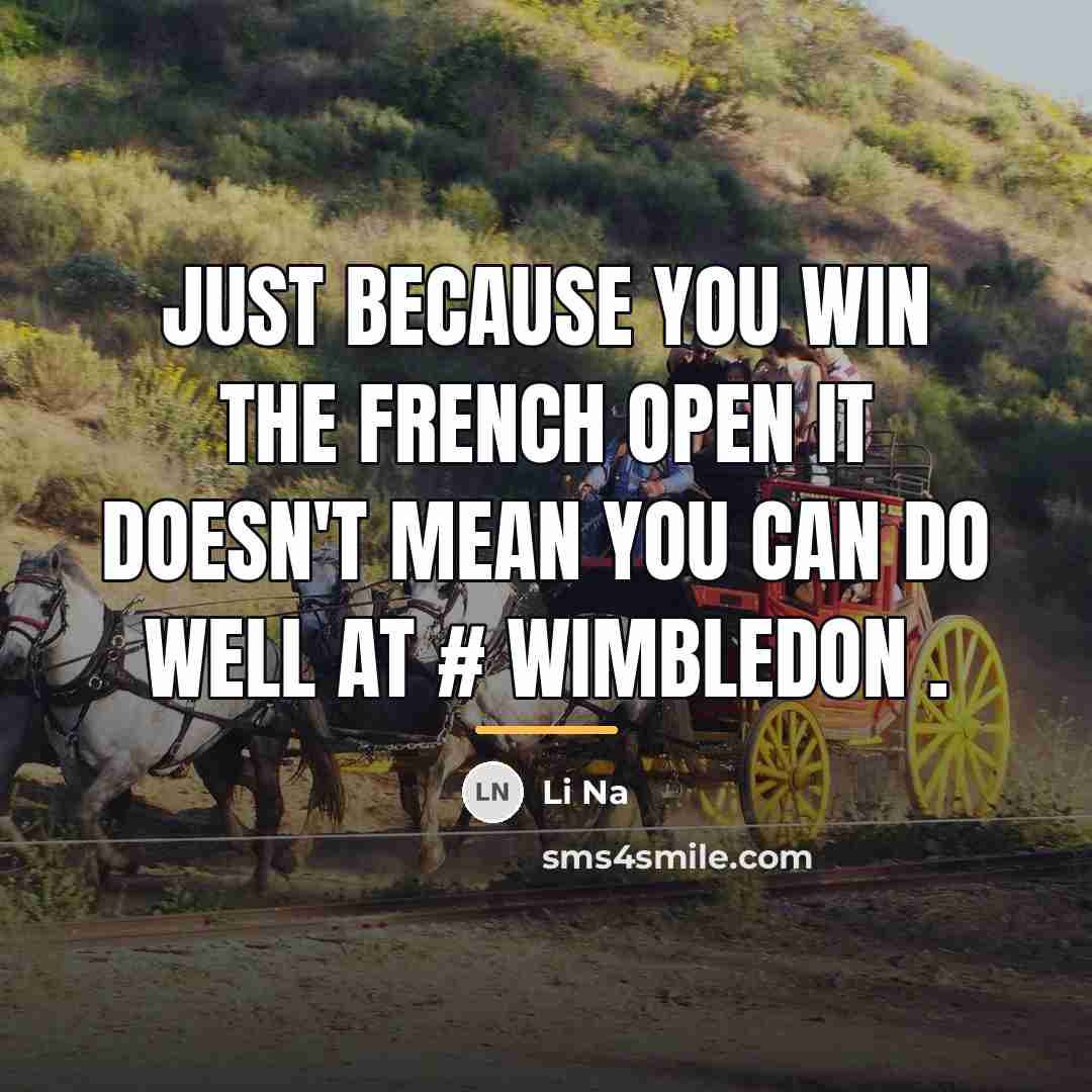 “Just because you win the French Open it doesn't mean…” quote by Li Na