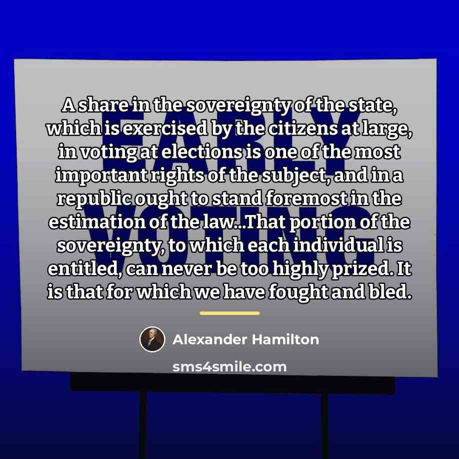 “A share in the sovereignty of the state, which is…” quote by Alexander Hamilton