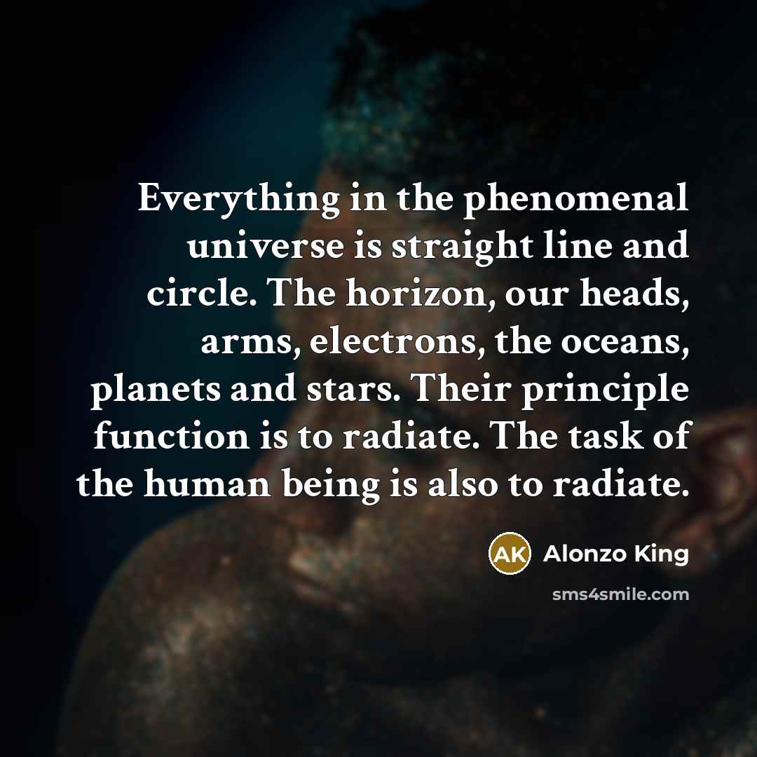 “Everything in the phenomenal universe is straight line and circle.…” quote by Alonzo King