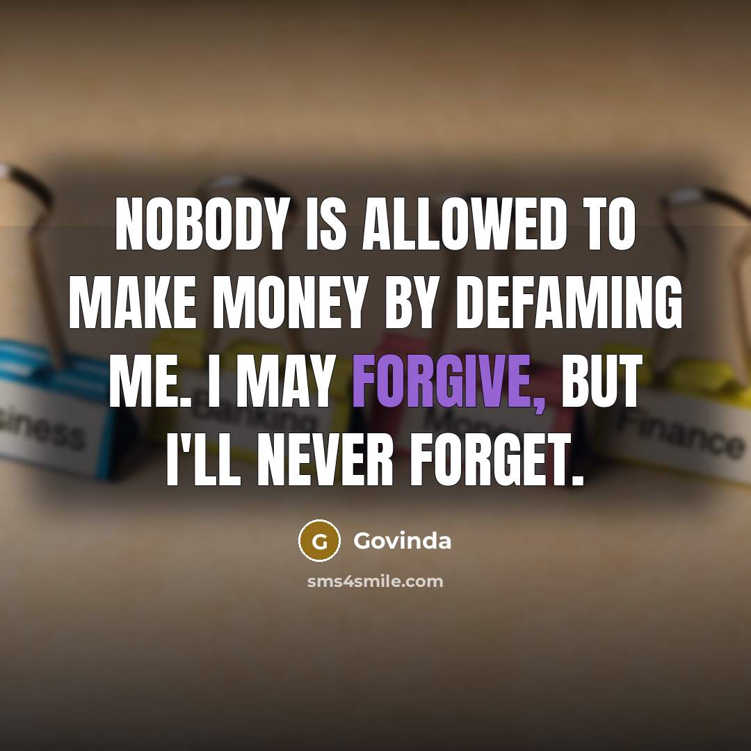 “Nobody is allowed to make money by defaming me. I…” quote by Govinda