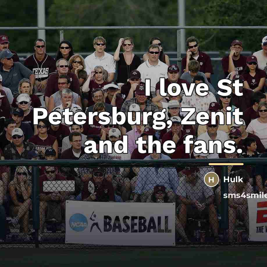 “I love St Petersburg, Zenit and the fans.…” quote by Hulk
