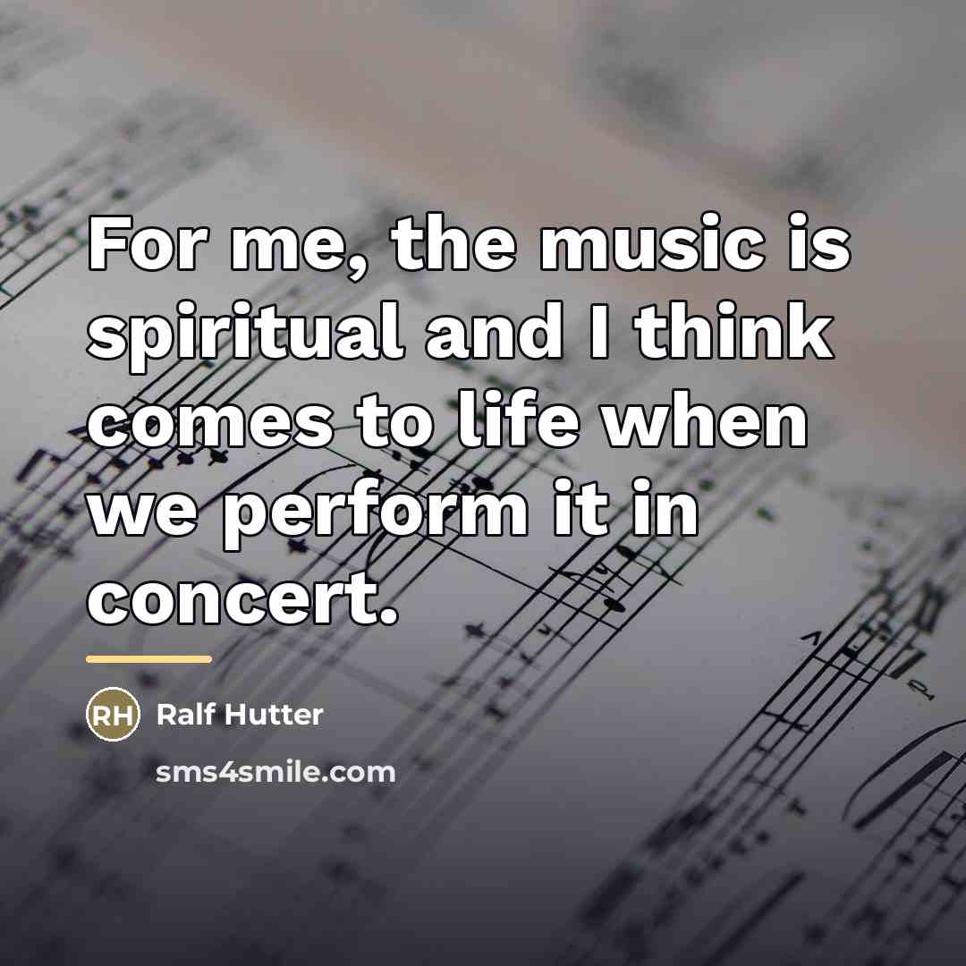 “For me, the music is spiritual and I think comes…” quote by Ralf Hutter