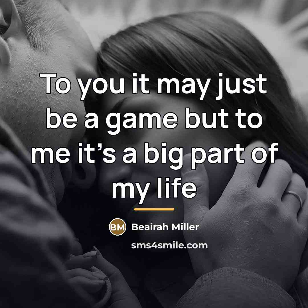 “To you it may just be a game but to…” quote by Beairah Miller