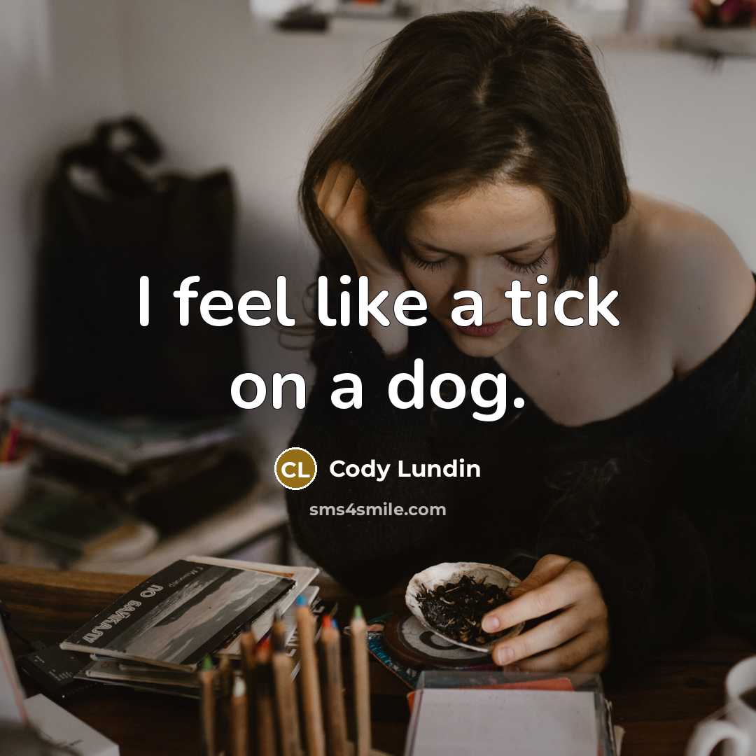 “I feel like a tick on a dog.…” quote by Cody Lundin