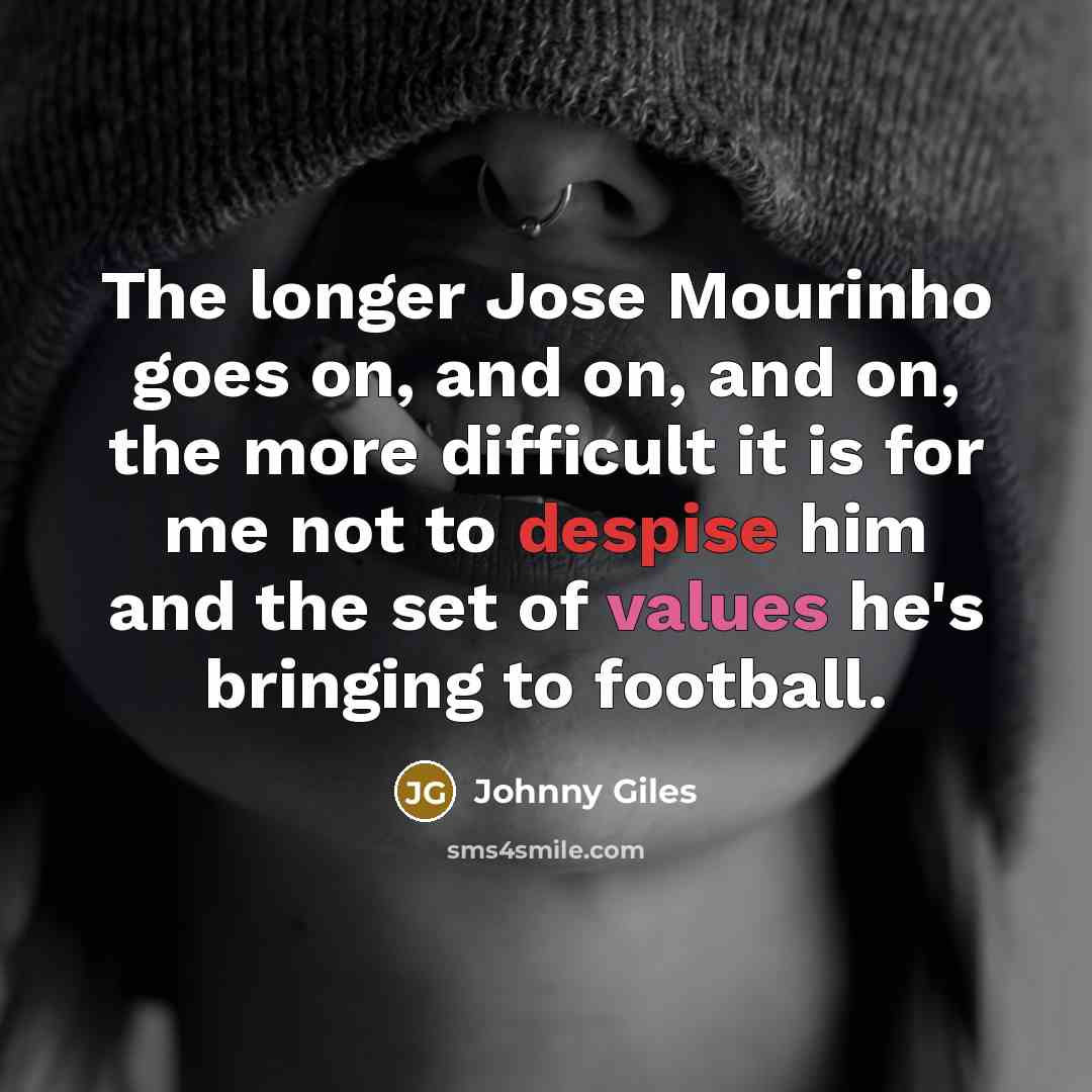 “The longer Jose Mourinho goes on, and on, and on,…” quote by Johnny Giles