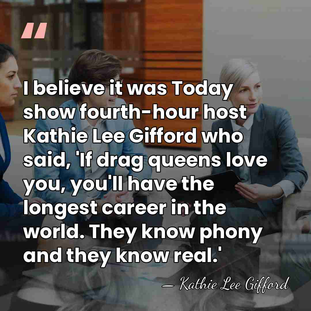 I believe it was Today show fourth-hour host Kathie Lee Gifford who&hellip; - Kathie Lee Gifford